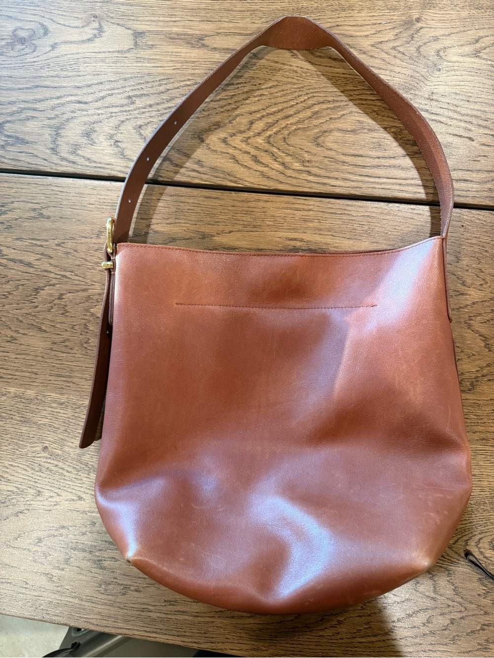 J. Crew Classic Brown Leather Shoulder Bag